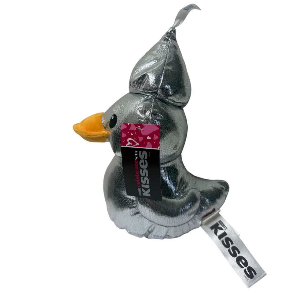 Hershey's‎ Kisses Plush Duck Silver Metallic Dan Dee Valentine 8" NEW  207675-3